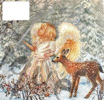 Serviette winter angel 25x25 (1207) 2Stk.