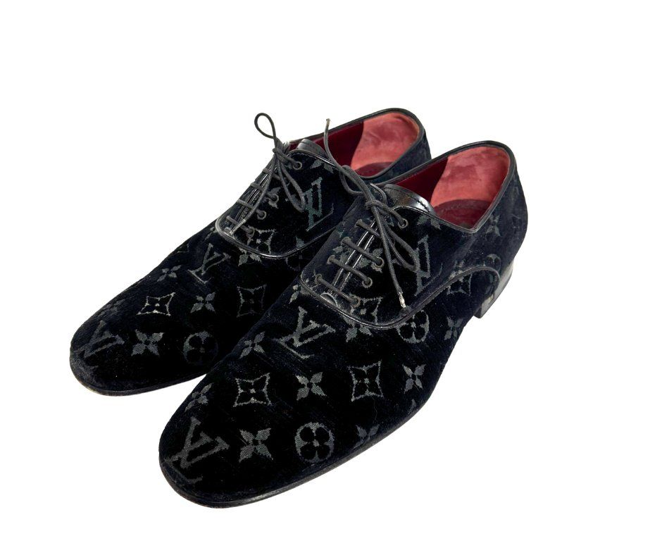 Louis Vuitton Scarpe da uomo: Louis Vuitton Herren-Schuhe | Samt mit Monogramm | 6.5/40.5 – Usato da Porrentruy venduto da MadameResell