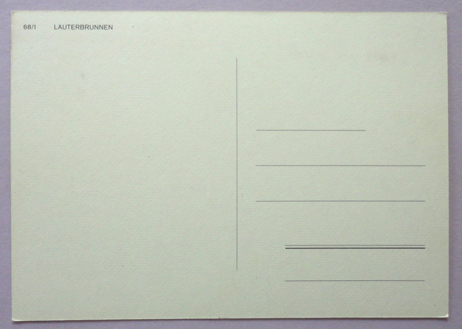 Cartoline postali: Lauterbrunnen – Usato da Fétigny venduto da Billy2miny 1