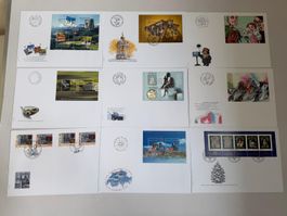 9 Ersttagsbriefe Schweiz & Vatikan FDC, Sonderausgaben