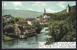Baden, Partie an der Limmat, Mühle, um 
