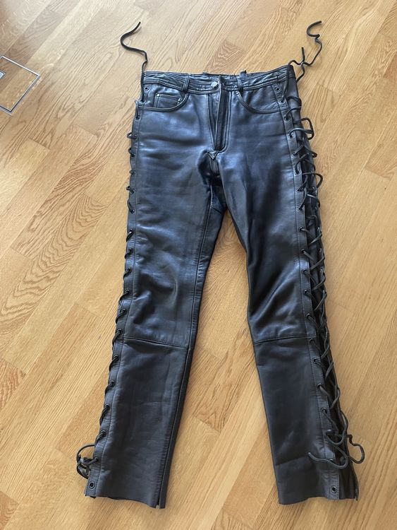 Damen Lederhose Mit Schnurung