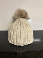 Wintermütze beige aus reiner Alpakawolle