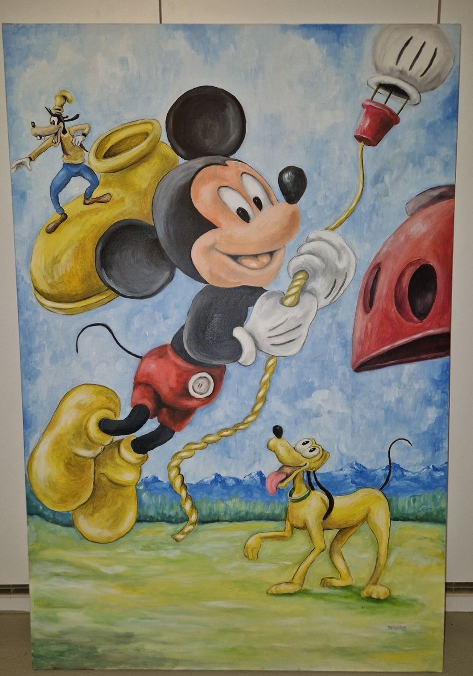 Dipinti: Handgefertigt Mickey & Goofy Bild – Usato da Gümligen venduto da dumians