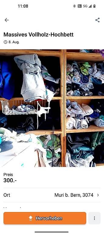 Letti: Vollholz Etagenbett – Usato da Muri b. Bern venduto da Passenger762 2