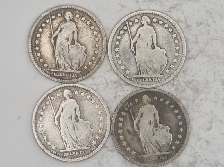 Alle Münzen: 1 FR 1877 Lot 4 Stück – Gebraucht aus Bure von chap981 1