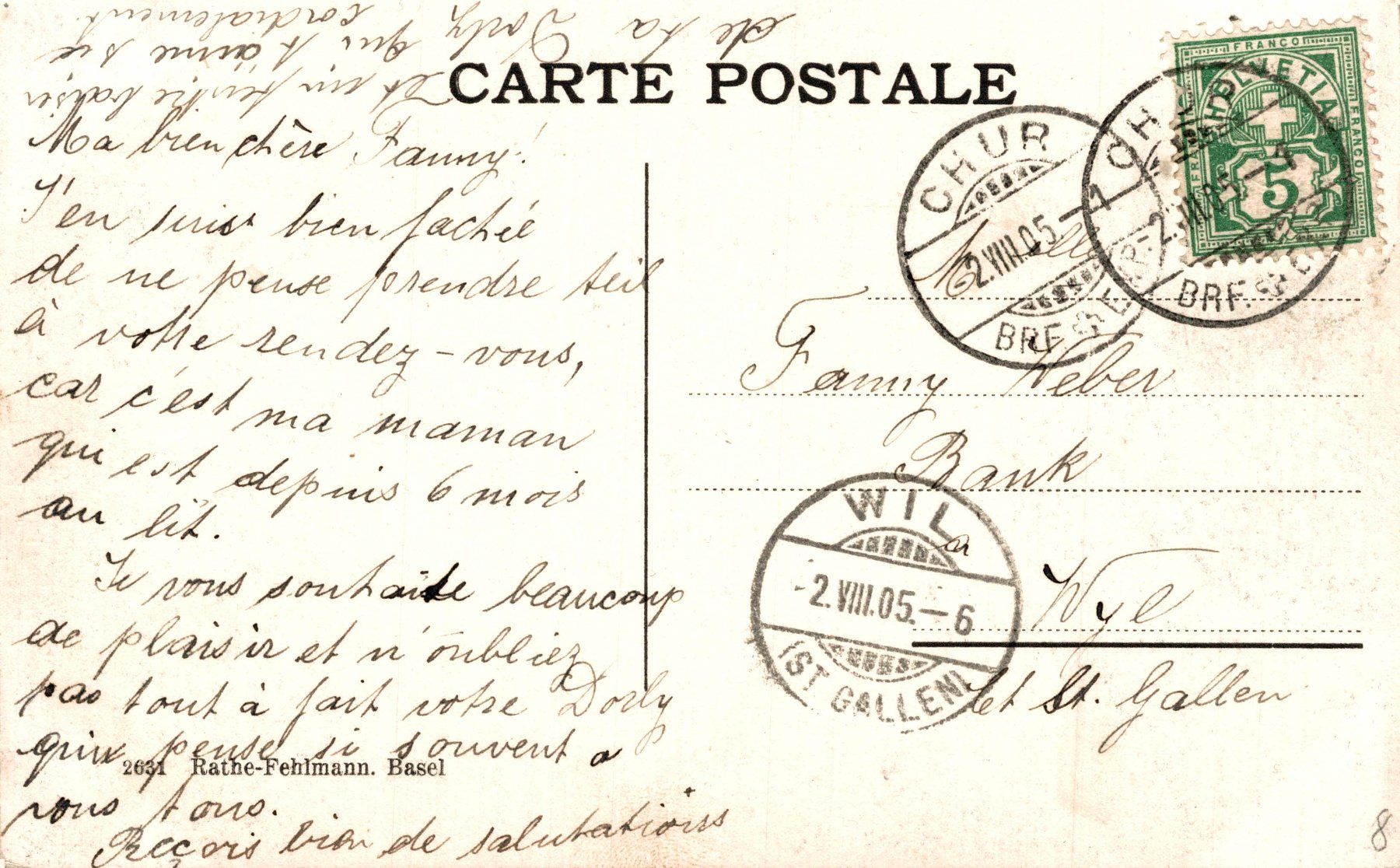 Ansichtskarten: Chur - Neues Postgebäude – Gebraucht aus Bronschhofen von Astore 1