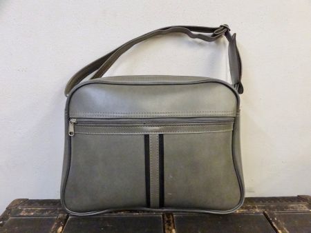 tolle graue Vintage Umhängetasche Tasche 60er 70er 80er