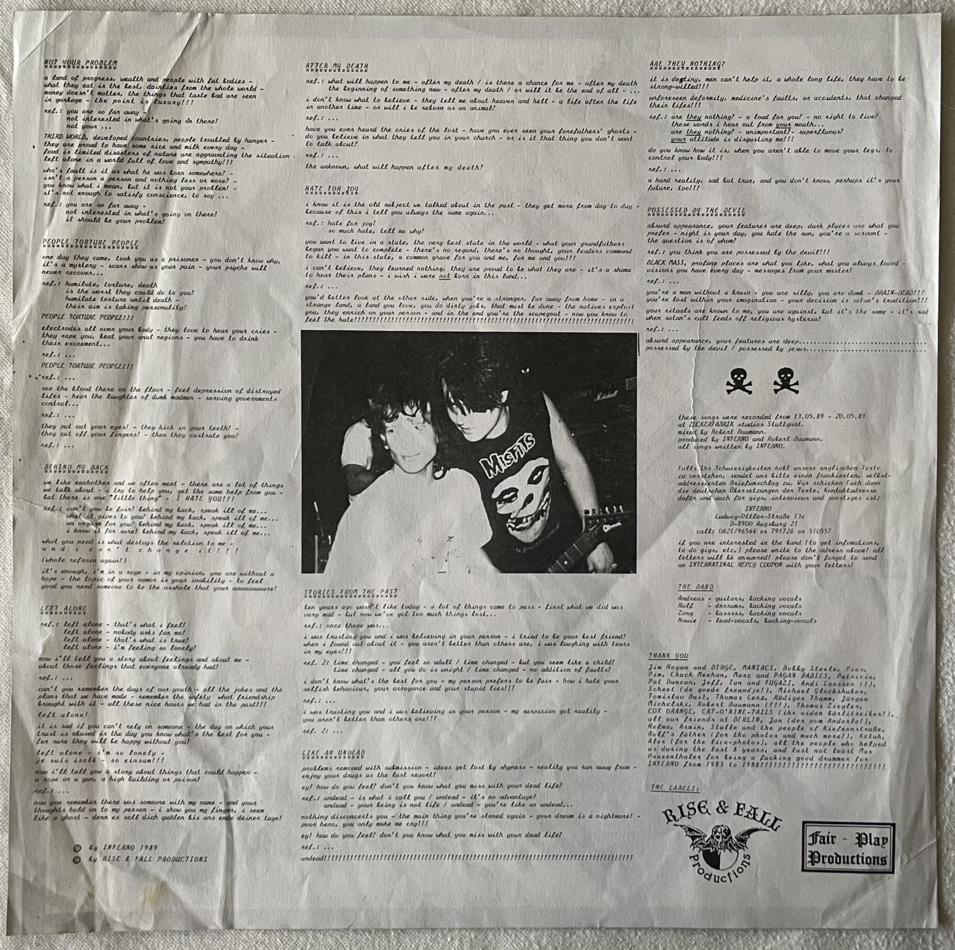 Dischi in vinile: Inferno – It Should Be Your Problem! - LP - 1990 First Press – Usato da Uster venduto da Zardodel 7