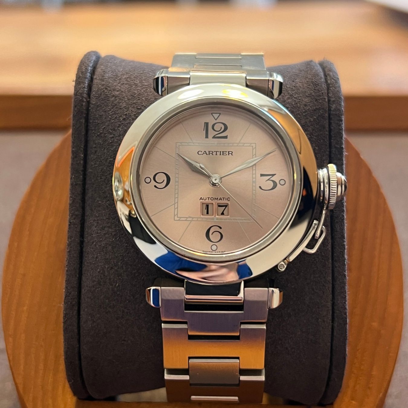 Cartier Montres: Cartier Pasha C Pink Dial Automatic W31058M7 – D'occasion à Carouge GE par Watchaser