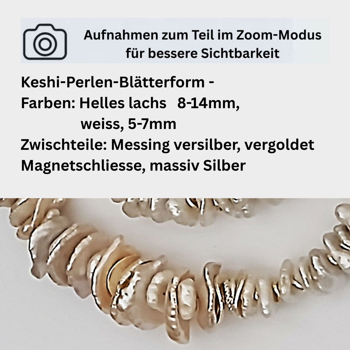 Catenine: Perlenkette Collier Halskette Keshi bicolor Unikat – Nuovo e nell'imballaggio originale da Lütisburg venduto da Emarra 7