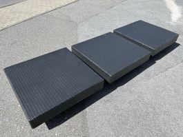 3 Rattan-Tischmöbel