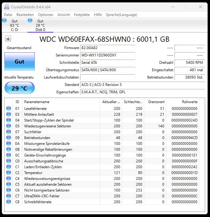 Western Digital NASware 6TB HDD SATA 3.5