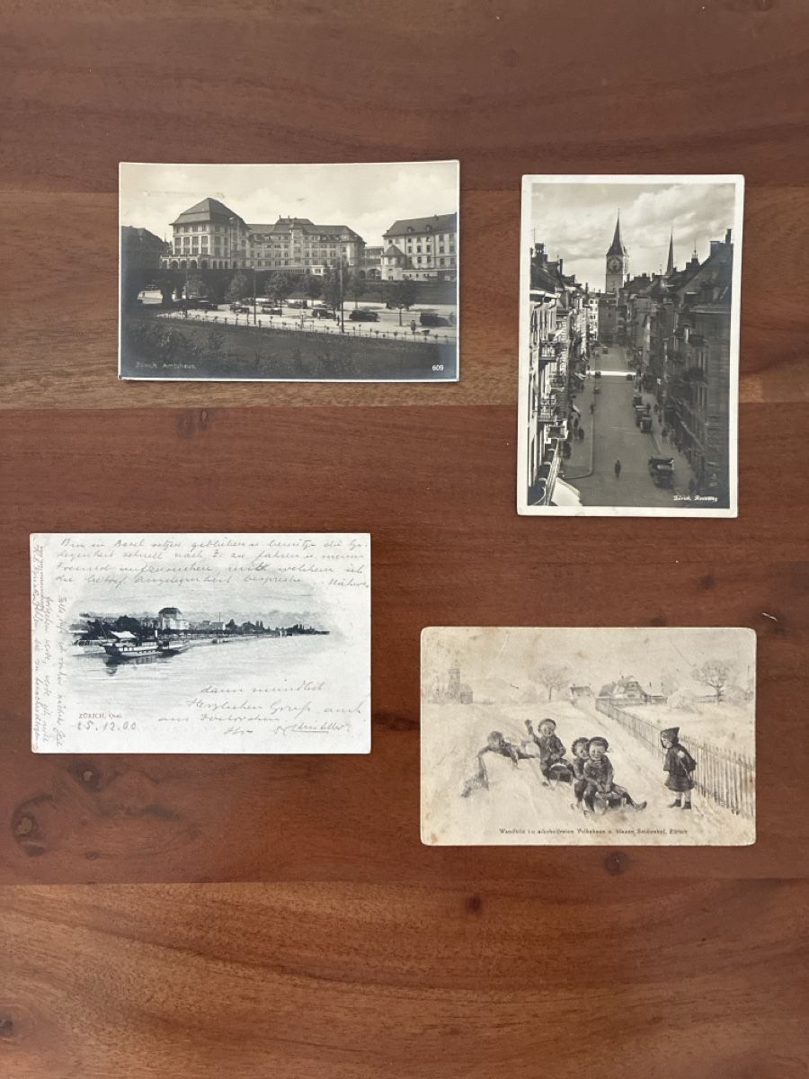 Cartoline postali: 10 Ansichtskarten Schweiz diverse von Zürich  – Usato da Oftringen venduto da Cla.vD.74 2
