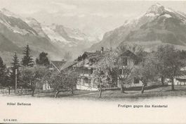 Frutigen BE Hotel Bellevue ca. 1910 gegen das Kandertal