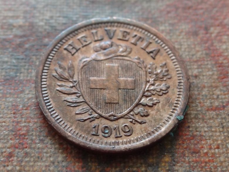 Tutti le monete: 1 Rp. 1919  (A) – Usato da Romanel-sur-Lausanne venduto da Swift13