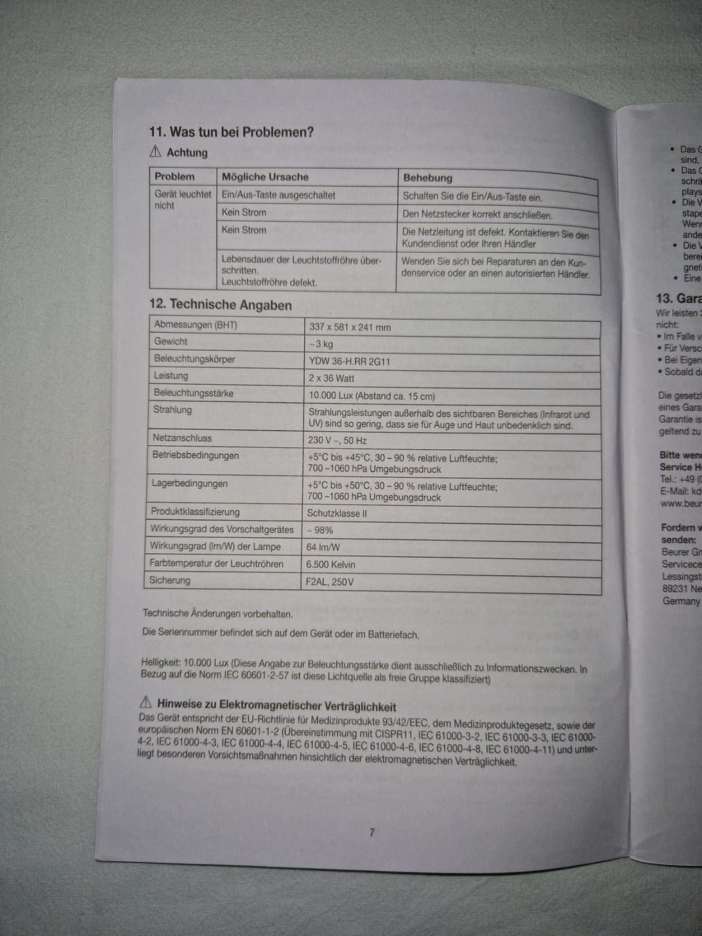 Beurer Lampade: Beurer Tageslichtlampe TL 90 – Usato da Hausen AG venduto da sandro27 3