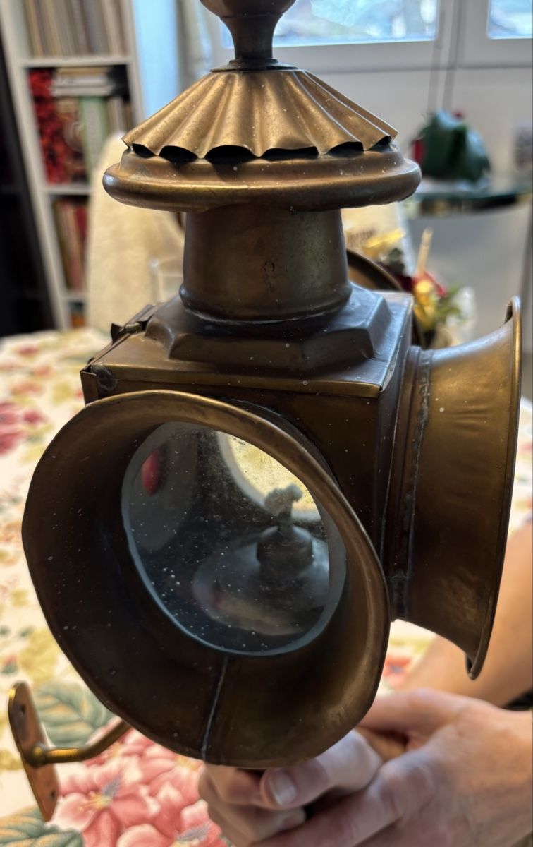 Lampade: Antike Kutschenlampe aus massivem Messing ca. 1905 – Usato da Kappelen venduto da mzspec 2
