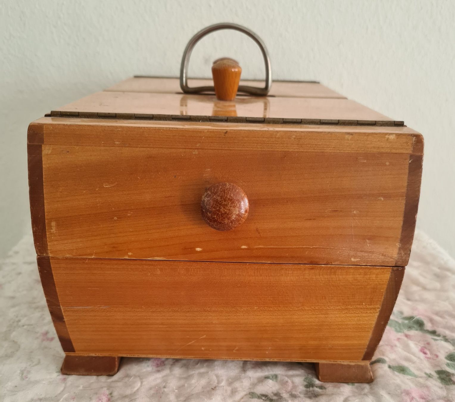 Sonstiges zum Basteln & Handarbeiten: Antikes Nähkästchen Holz 1950 – Gebraucht aus Winterthur von bibummi 3