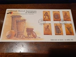 Zimbabwe instruments musique timbre rare - Avril 1991