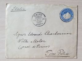 Ganzsache Ägypten nach Italien (1898)