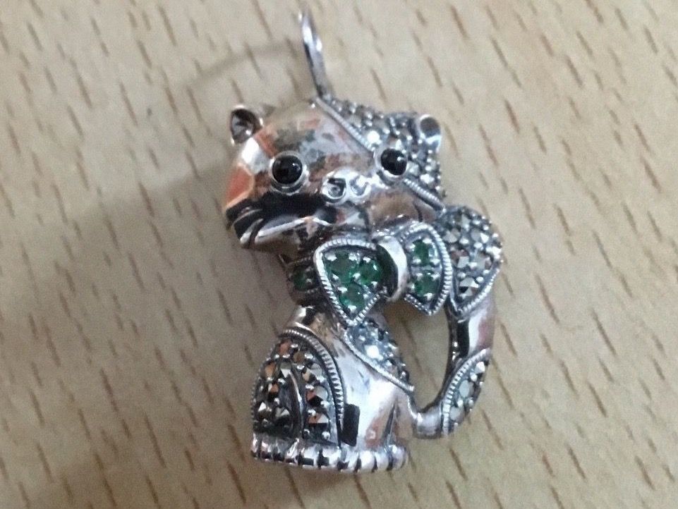 Ciondoli: Anhänger/Brosche: Katze ! Doppelfunktion! – Nuovo (secondo la descrizione) da Schöfflisdorf venduto da seahorse61
