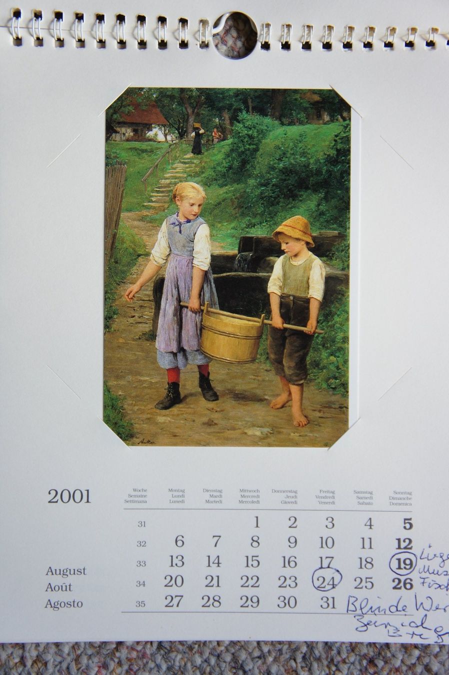 Cartoline postali: 11 Ansichtskarten Albert Anker in Wandkalender neuwertig – Nuovo (secondo la descrizione) da Ins venduto da Baj 6