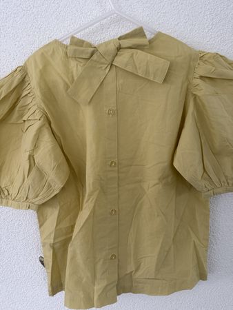 Pomp de lux Bluse Gr. 134/140 Gelb mit Puffärmel Sommer