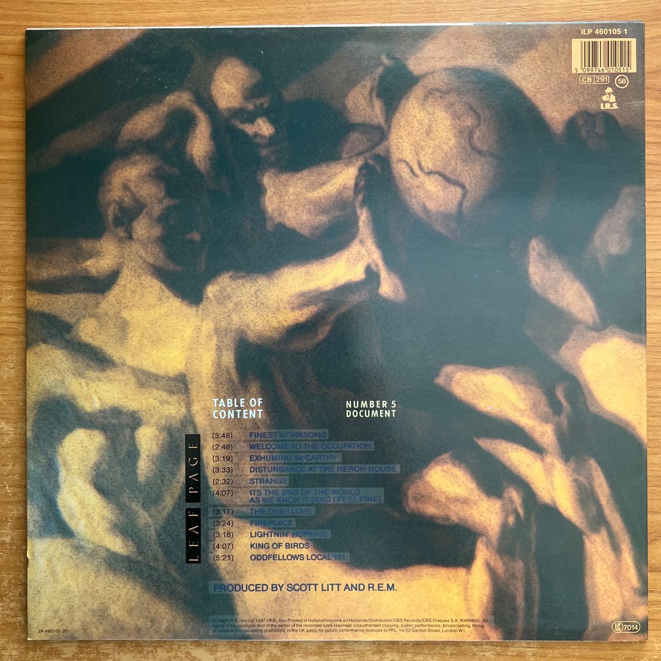 Schallplatten: R.E.M. - Document / 1. NL-Press. 1987 - TOP – Gebraucht aus Gais von soundcave57 1