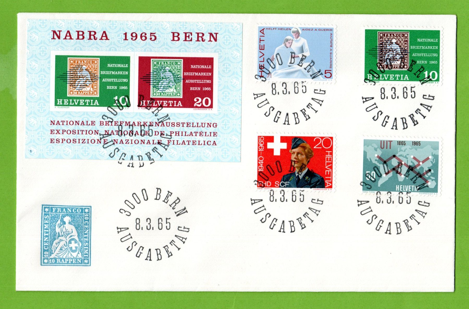 Tous les timbres: 1965 FDC Werbe + Gedenkmarken + Block LP – D'occasion à Stein am Rhein par Huehnerhund