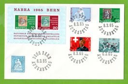 1965 FDC Werbe + Gedenkmarken + Block LP