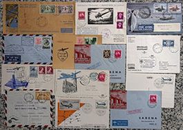 Belgien Konvolut Luftpost Briefe ab 1946 einwandfrei ab 1.-