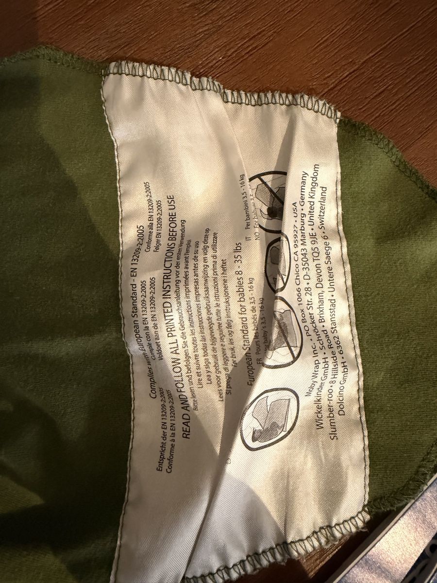 Moby Wrap Marsupi portabebè: Moby Wrap – Usato da Sisseln AG venduto da ele_sales 1