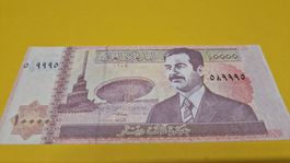 Irakische 10'000 Dinar Note, Geldschein, Sammlerstück