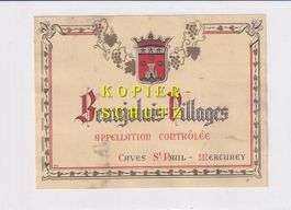 Etikette - Beaujolais-Villages /bd