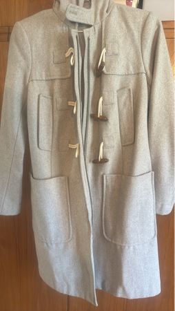 Dufflecoat Mantel hellgrau Grösse S gebrauchter Zustand