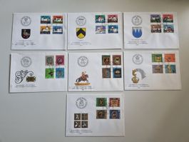 Enveloppe Fête Nationale Suisse Pro Patria FDC 1977 à 1983