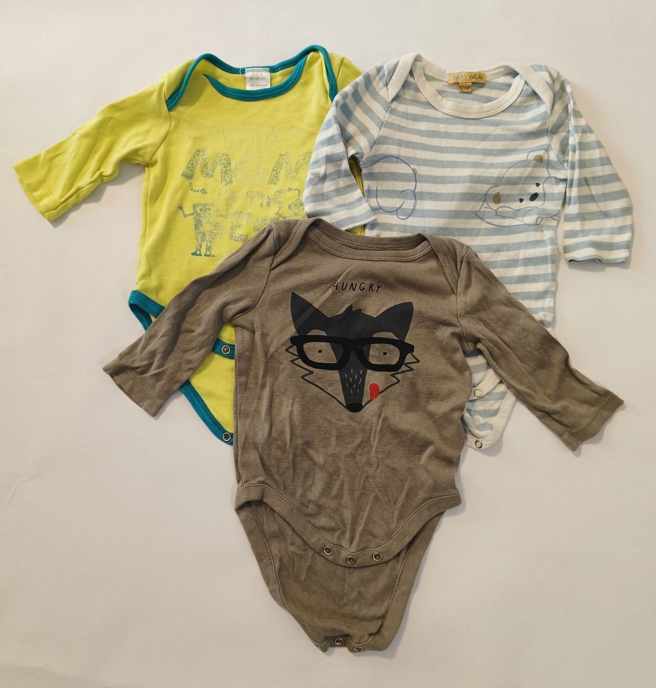 Unterwäsche: Baby 3x Langarm Body Gr 62/68 Set – Gebraucht aus Oberhofen Thun'see von cri_6md2