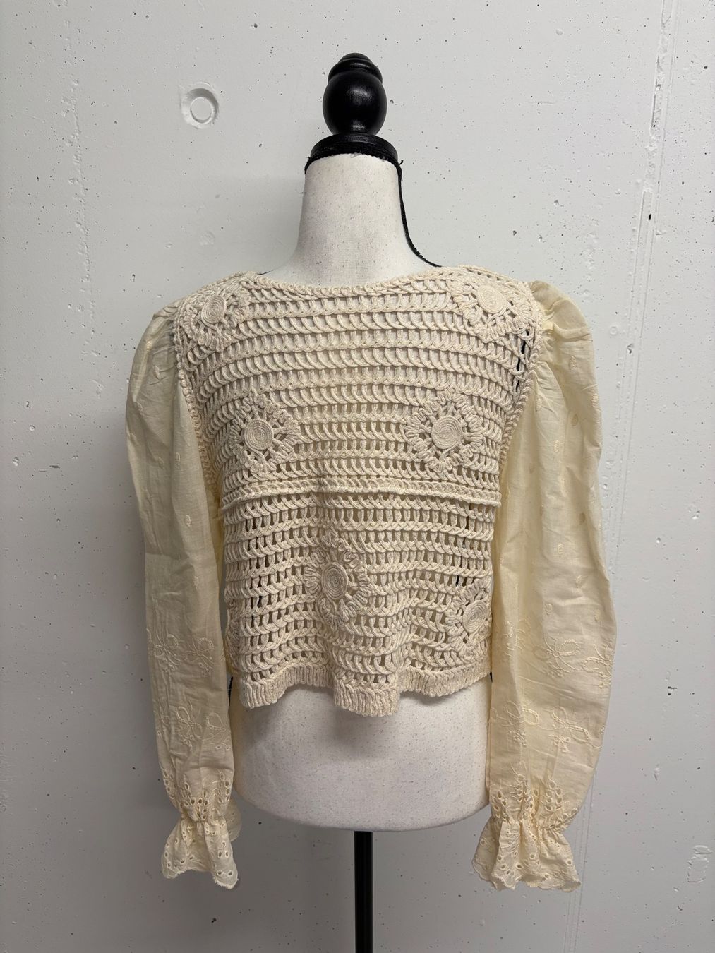 Blusen: Amy & Roma Boho Bluse Häkeloptik ecru Gr. S – Neu (gemäss Beschreibung) aus Regensdorf von secondchancefashion 3