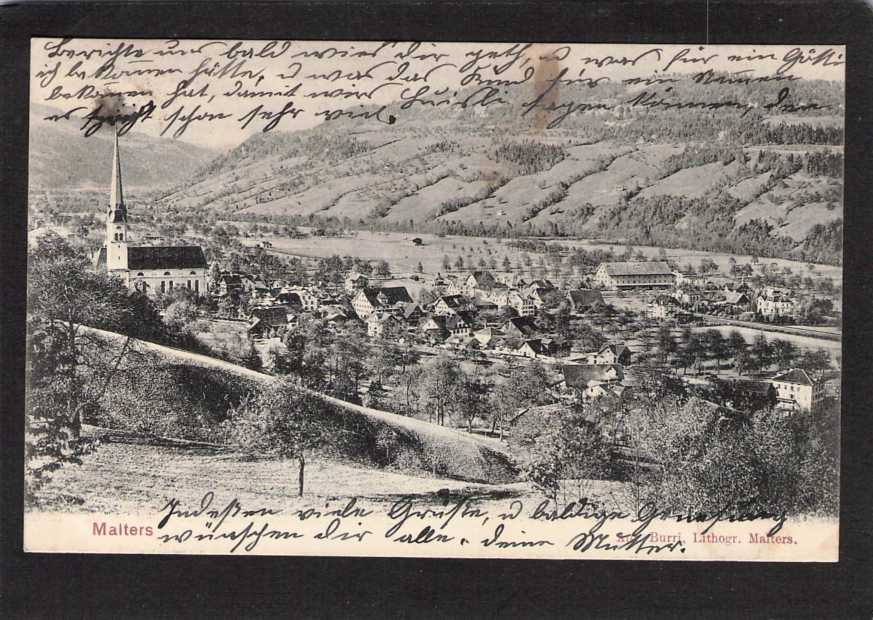 Cartoline postali: #Malters LU , gel. 1908 – Usato da Reichenburg venduto da Pipo-67