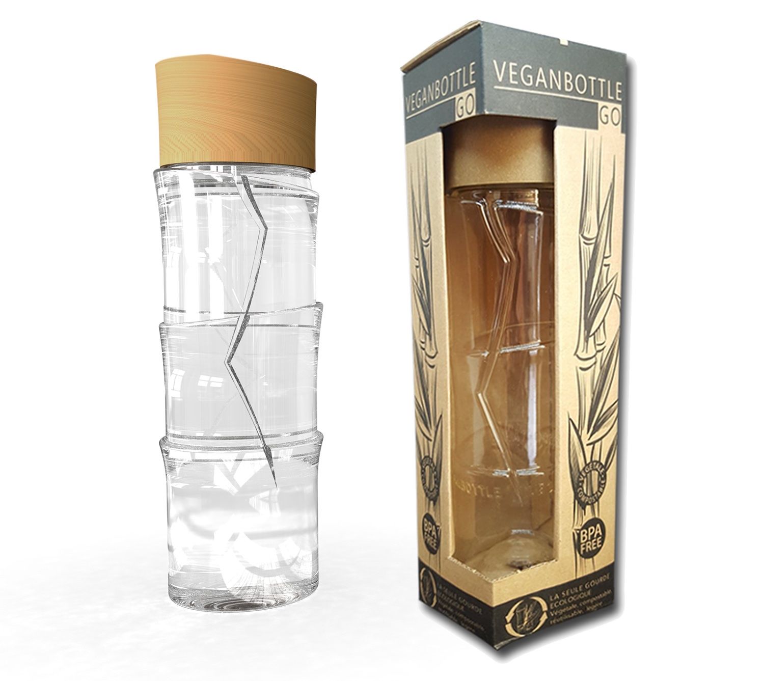Trinkflaschen & Thermosflaschen: VEGANBOTTLEGO Gourde écologique végétale compostable – Neu und originalverpackt aus Châtelaine von BONNE_AFFAIRE 2