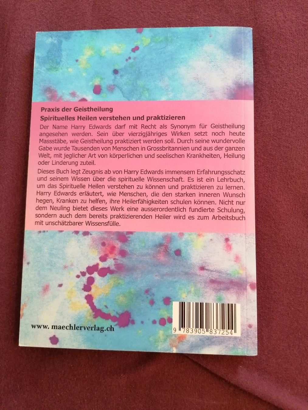 Livres: Praxis der Geistheilung, Harry Edwards  – D'occasion à Wahlen b. Laufen par Aweiss 1