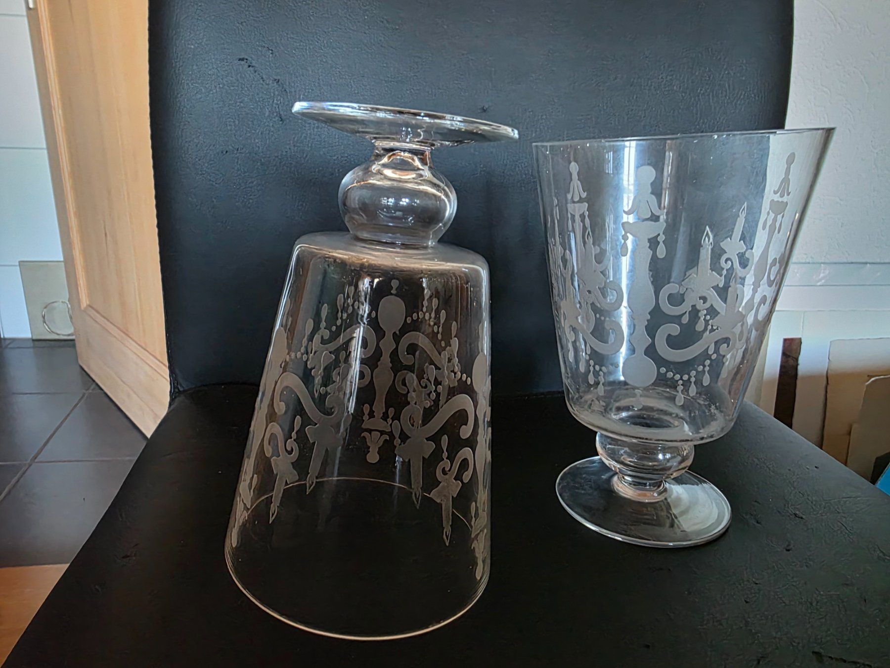 Bicchieri: 2 Glas Kelch Gläser Vasen Kerzenständer 18 cm – Usato da Walterswil BE venduto da Lonitti 7