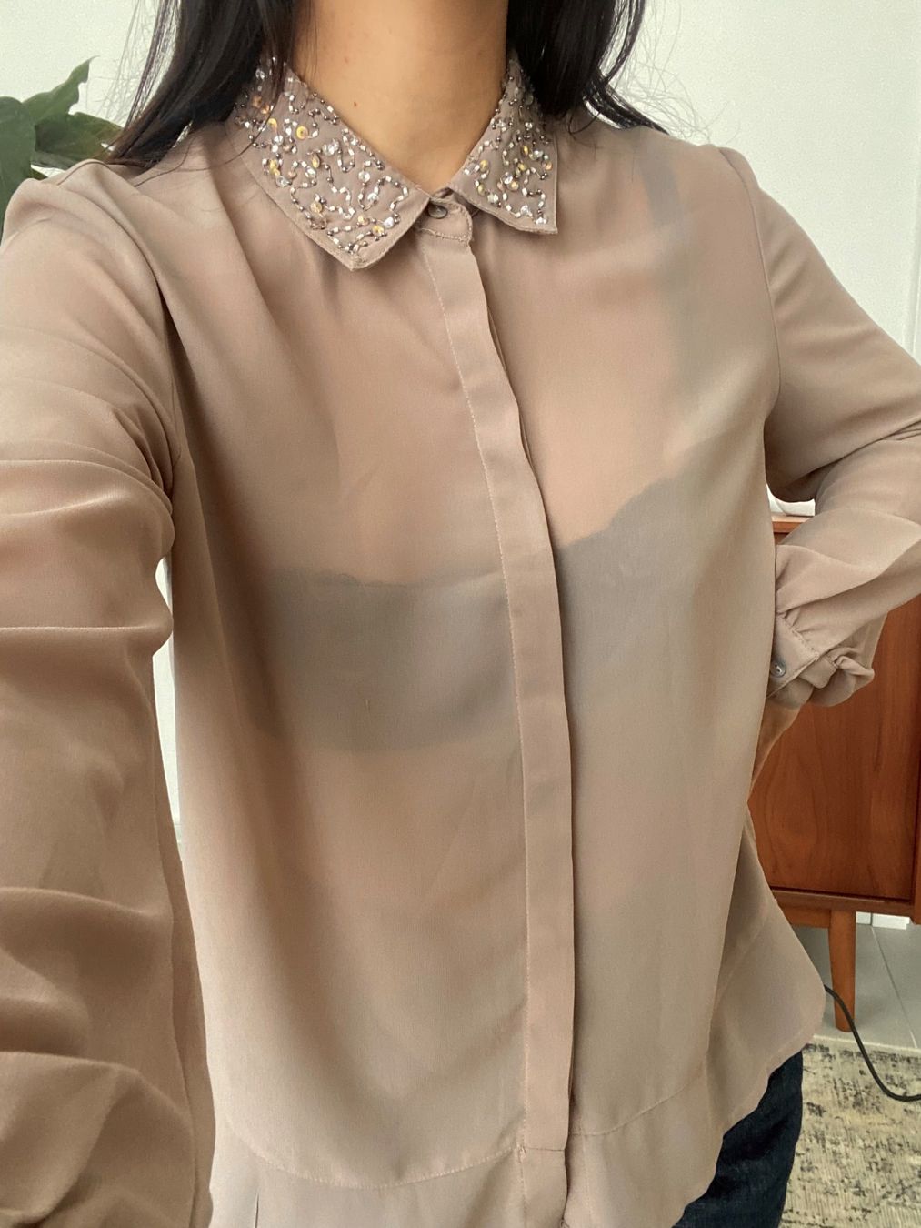 Mango Camicette: Chemise MANGO, M, col à paillettes – Usato da Bussigny venduto da cac_q2c6 1