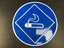 Vintage Schild, Rauchen erlaubt gestattet, Raucherschild  Äl