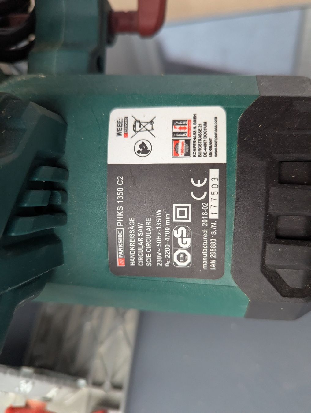 Parkside Seghe: Parkside Handkreissäge PHKS 1350 C2 – Usato da Brienz BE venduto da bar_xf2d 2