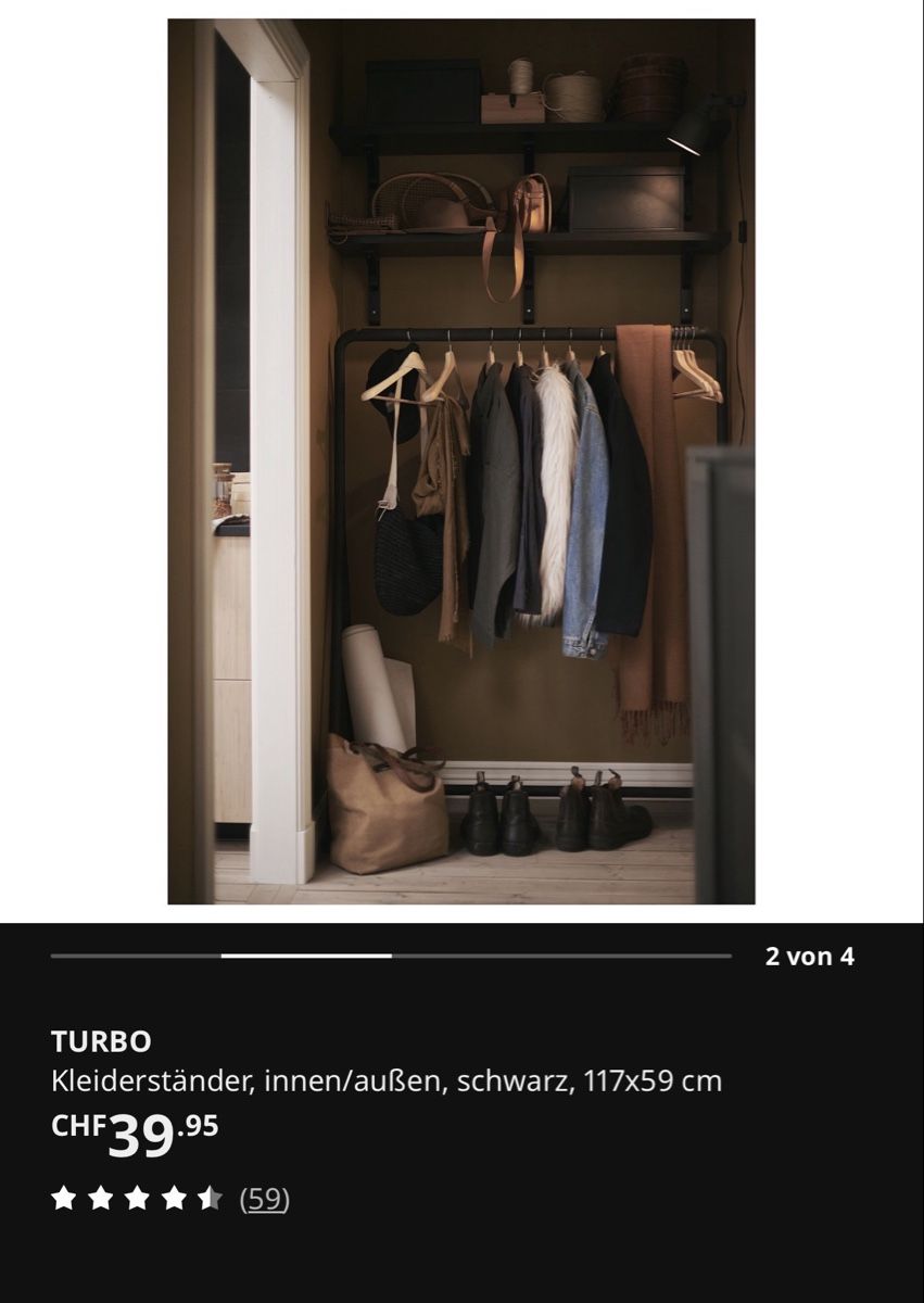 Ikea Guardaroba: Kleiderständer ikea schwarz  – Nuovo (secondo la descrizione) da Therwil venduto da mandy.dietrich.sue