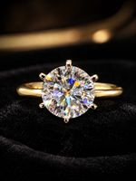 Wunderschöner Moissanit Ring 1 Karat – 925 Silber vergoldet 