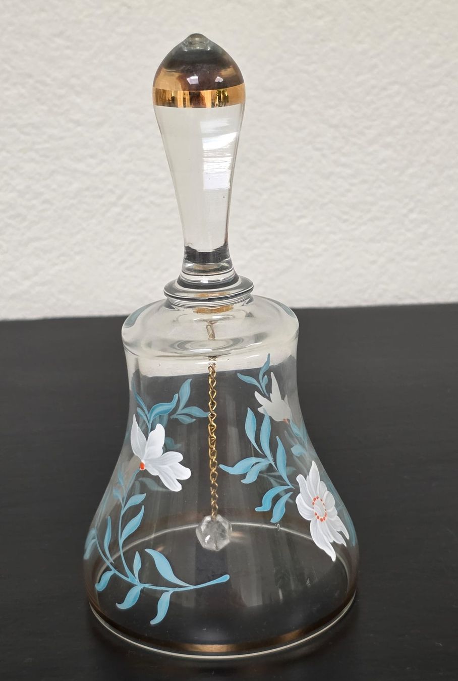 Tutte le decorazioni: Glasglocke mit Blumenmuster und Goldrand  – Usato da Rheinsulz venduto da Dred 2