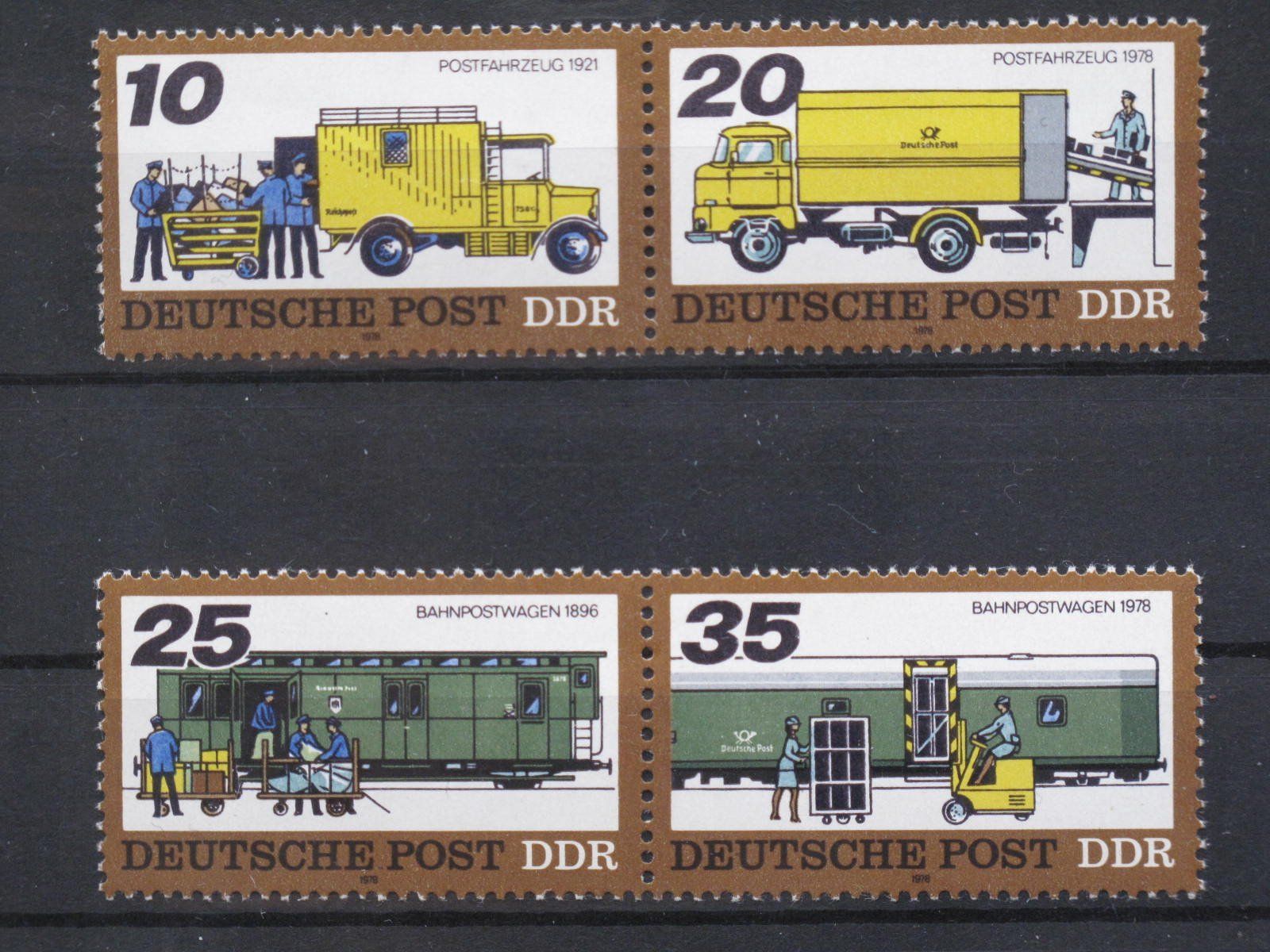 Tutti i francobolli: DDR 1978 Posttransport 2er ** – Usato da Wil SG venduto da fva01